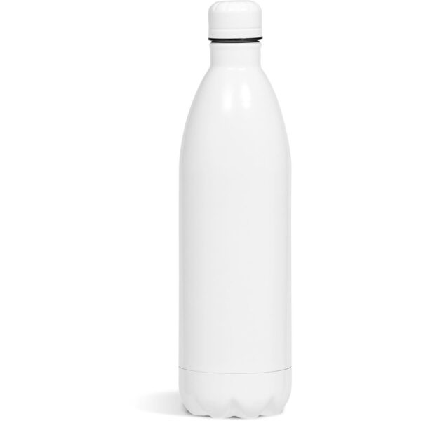 Serendipio Atlantis Stainless Steel Vacuum Water Bottle – 1 Litre – Solid White Drinkware