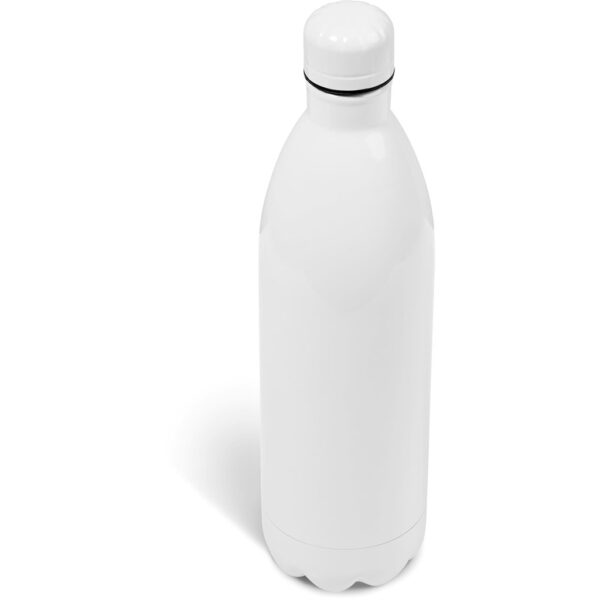 Serendipio Atlantis Stainless Steel Vacuum Water Bottle – 1 Litre – Solid White Drinkware