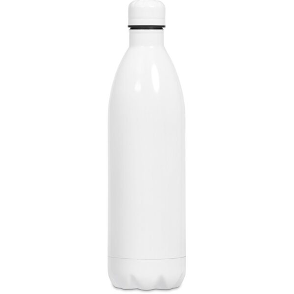 Serendipio Atlantis Stainless Steel Vacuum Water Bottle – 1 Litre – Solid White Drinkware