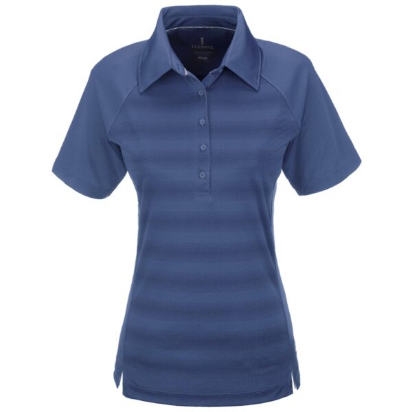 Ladies Shimmer Golf Shirt – Blue Marked to clear golf shirt