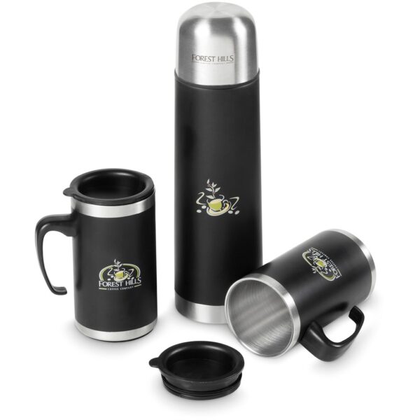 Cardinal Stainless Steel Vacuum Flask & Mug Set Drinkware Flask