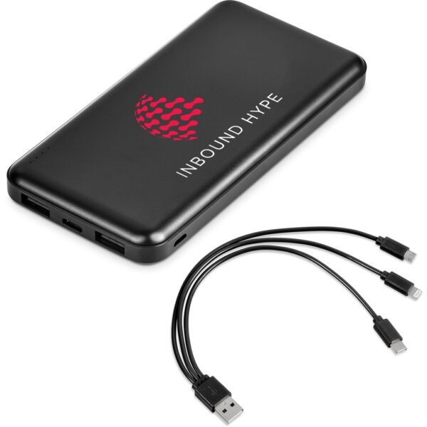 Kingpin Black 5 Compact Power Bank – 5,000mAh – Black Corporate gifts powerbank