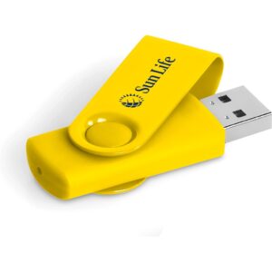 Axis Gyro Flash Drive – 16GB – Yellow Corporate gifts USB-7470