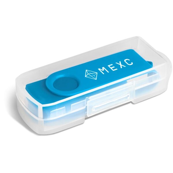 Axis Gyro Flash Drive – 8GB – Cyan Corporate gifts USB-7460