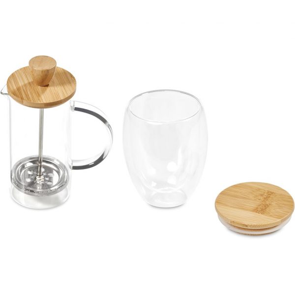 Okiyo Aibo Glass & Bamboo Coffee Set Ideas for women bamboo coffee set