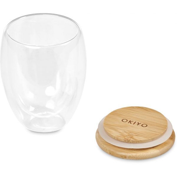 Okiyo Aibo Glass & Bamboo Coffee Set Ideas for women bamboo coffee set