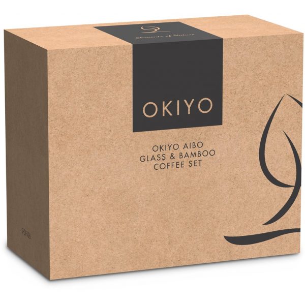 Okiyo Aibo Glass & Bamboo Coffee Set Ideas for women bamboo coffee set