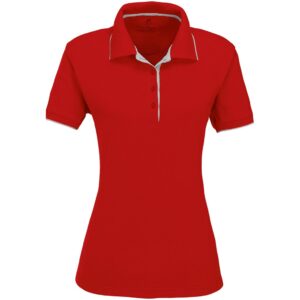 Ladies Wentworth Golf Shirt – Red Marked to clear