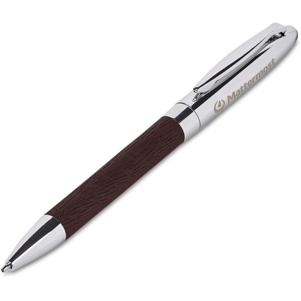 Oakridge Ball Pen In Pouch – Brown Corporate gifts ball pen set