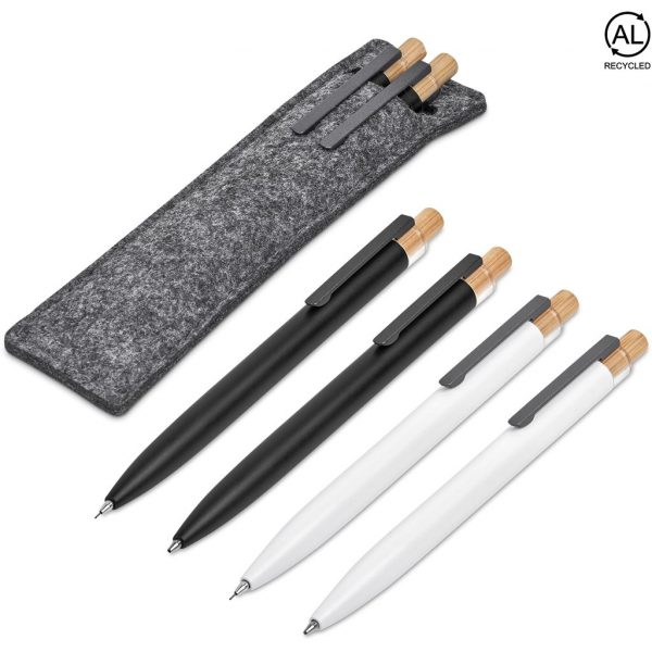 Okiyo Mimo Recycled Aluminum Ball Pen & Pencil Set Pen and pencil sets pen and pencil set