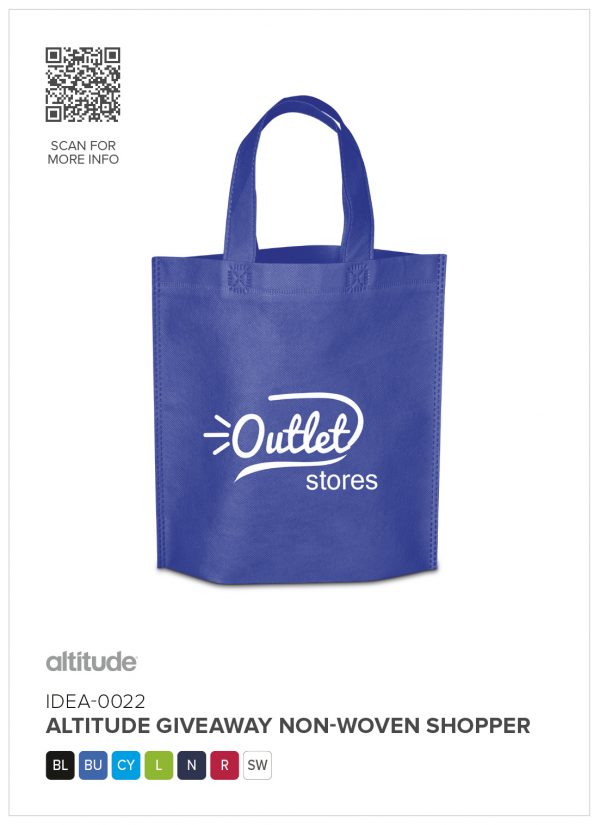 Altitude Giveaway Non-Woven Shopper Shoppers and totes carry bag