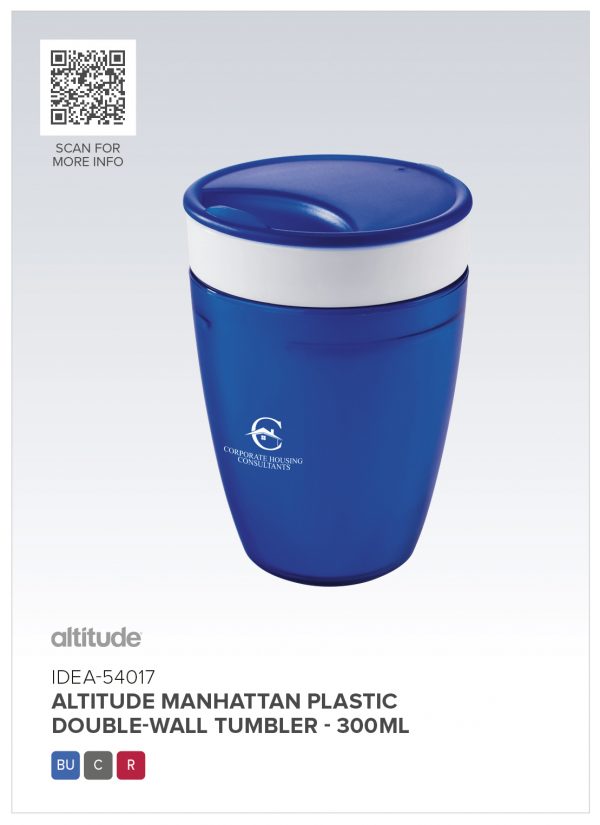 Altitude Manhattan Plastic Double-Wall Tumbler – 300ml Drinkware