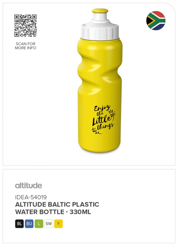 Altitude Baltic Plastic Water Bottle – 330ml Drinkware Reduced Discount