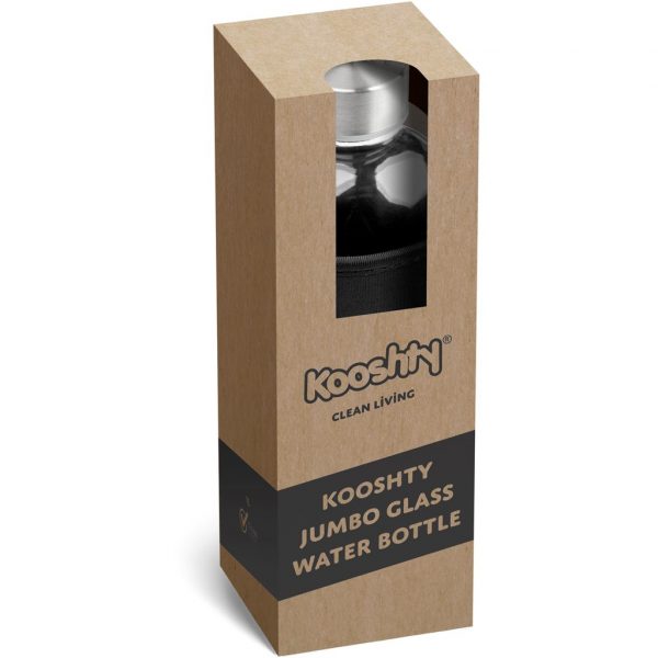 Kooshty Jumbo Glass Water Bottle – 1 Litre Drinkware