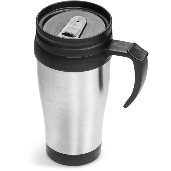 Arabica Stainless Steel & Plastic Double-Wall Mug – 450ml Drinkware