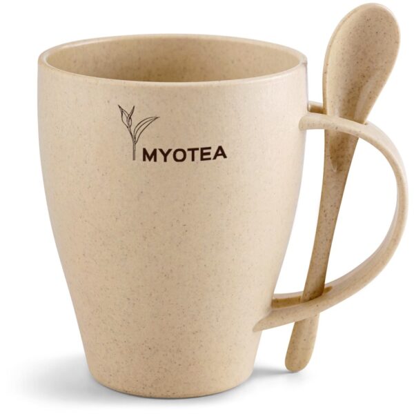 Okiyo Kawai Wheat Straw Mug & Spoon – 350ml Drinkware