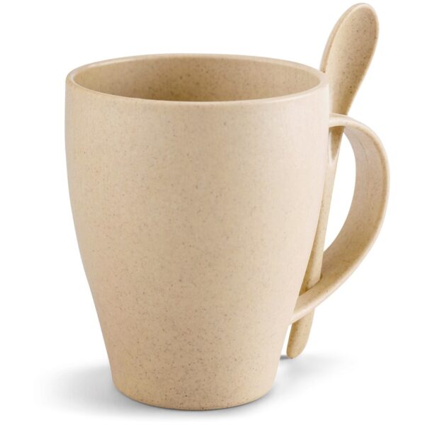 Okiyo Kawai Wheat Straw Mug & Spoon – 350ml Drinkware