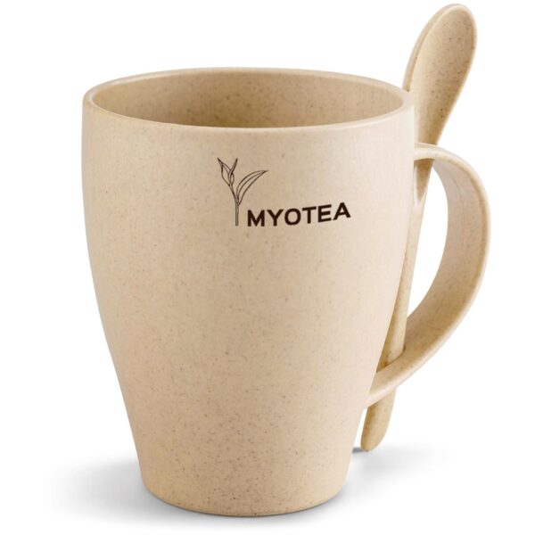 Okiyo Kawai Wheat Straw Mug & Spoon – 350ml Drinkware