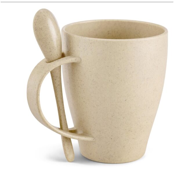 Okiyo Kawai Wheat Straw Mug & Spoon – 350ml Drinkware