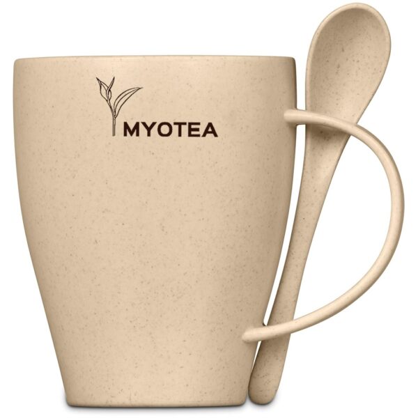 Okiyo Kawai Wheat Straw Mug & Spoon – 350ml Drinkware