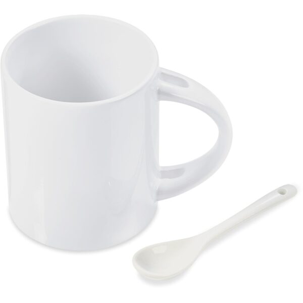 Eden Sublimation Ceramic Coffee Mug & Spoon Set – 320ml Drinkware mug and spoon