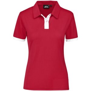 Ladies Contest Golf Shirt – Red Marked to clear