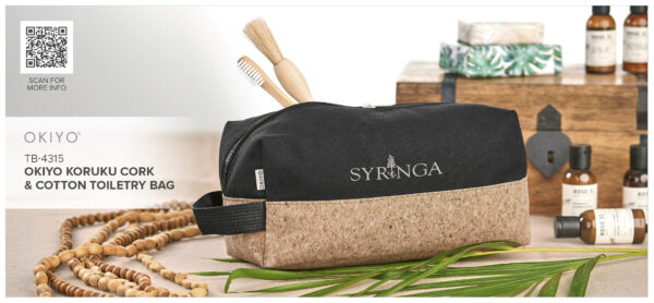 Okiyo Koruku Cork & Cotton Toiletry Bag Eco-friendly bags