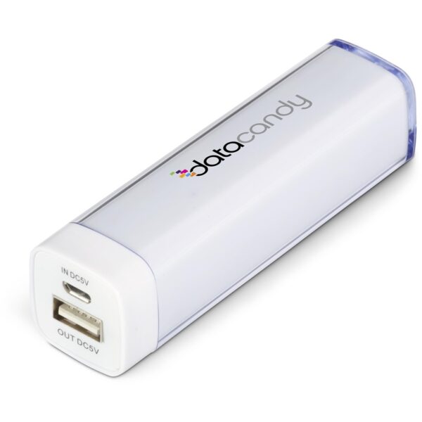 Omega Power Bank – 2,200mAh – Solid White Corporate gifts Power Bank