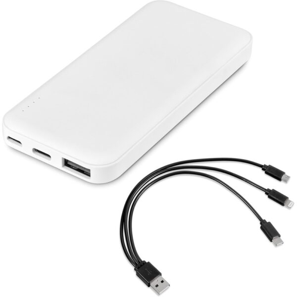 Kingpin White 5 Compact Power Bank – 5,000mAh – Black Corporate gifts Power Bank