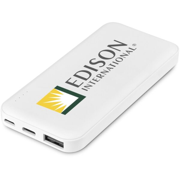 Kingpin White 5 Compact Power Bank – 5,000mAh – Solid White Corporate gifts Power Bank