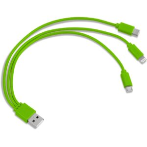 Altitude Hat-Trick Tri-Cable – Lime Corporate gifts charging cable