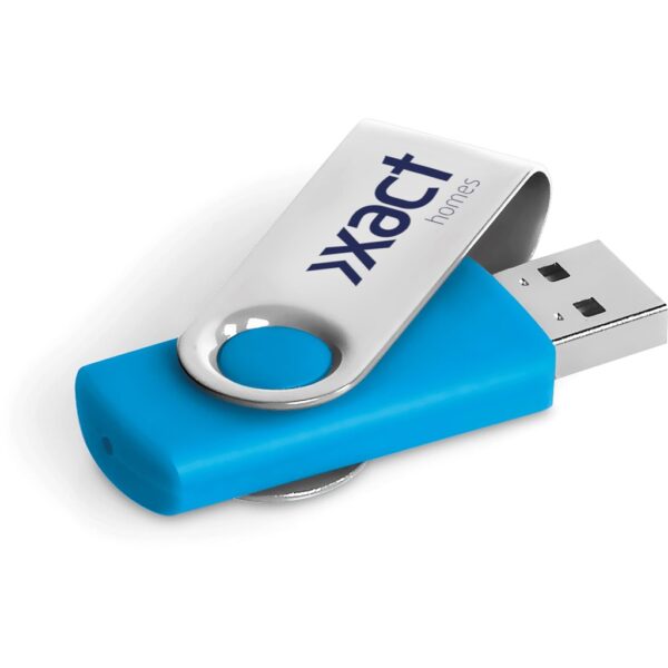 Axis Glint Flash Drive – 8GB – Cyan Corporate gifts USB