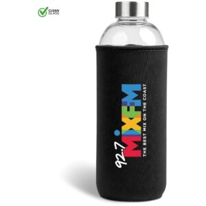 Kooshty Jumbo Glass Water Bottle – 1 Litre Drinkware