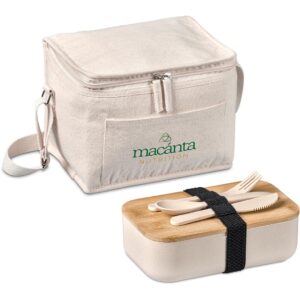 Okiyo Kura Cotton & Wheat Straw Lunch Set Coolers and lunchware cotton cooler lunch set