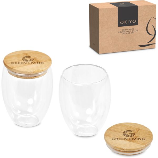 Okiyo Moco Duo Set Ideas for women Double-Wall Glass Cup Duo Set