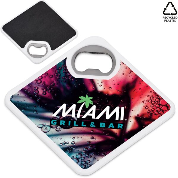 Altitude Sela Recycled Plastic Bottle Opener Coaster Corporate gifts coaster