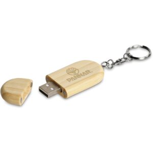 Okiyo Benkyou Bamboo Flash Drive Keyholder – 8GB Eco-friendly memory sticks USB