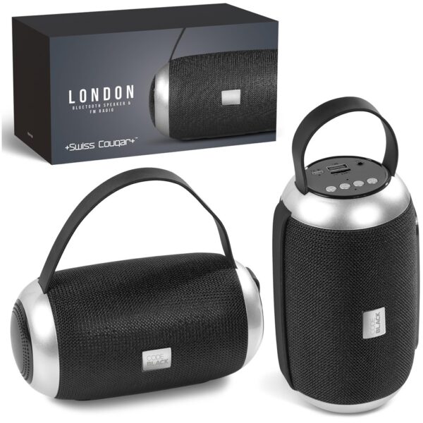 Swiss Cougar London Bluetooth Speaker & FM Radio Mobile technology Bluetooth speaker