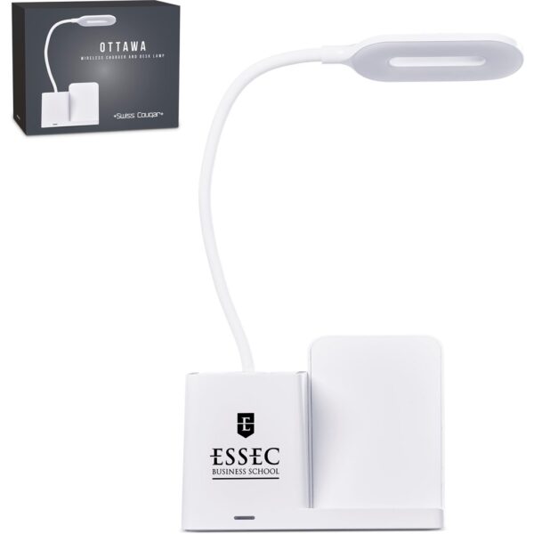 Swiss Cougar Ottawa Wireless Charger and Desk Lamp Stationery