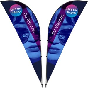 Legend 3M Sublimated Sharkfin Double-Sided Flying Banner – 1 complete unit Outdoor products DisplayPilot