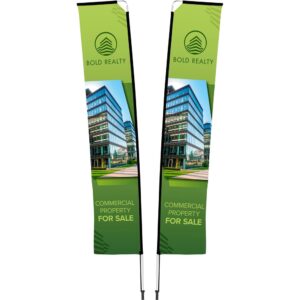 Legend 4M Sublimated Telescopic Double-Sided Flying Banner – 1 complete unit Outdoor products DisplayPilot