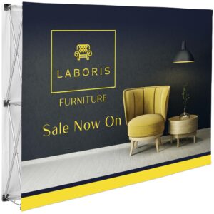 Legend Double-Sided Straight Banner Wall 1.52m x 2.25m Indoor products DisplayPilot