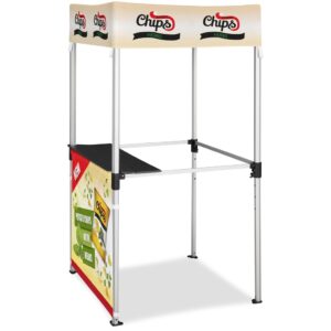 Ovation Sublimated Gazebo 1m X 1m Kiosk – 1 Half-Wall Skin Outdoor products DisplayPilot