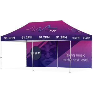 Ovation Sublimated Gazebo 6m X 3m – 1 Long Full-Wall Skin Outdoor products DisplayPilot