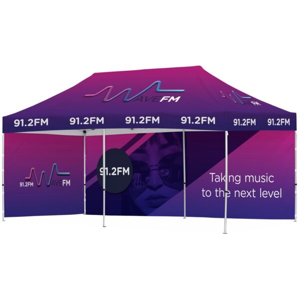 Ovation Sublimated Gazebo 6m X 3m – 1 Long Full-Wall Skin – 1 Short Full-Wall Skin Outdoor products DisplayPilot