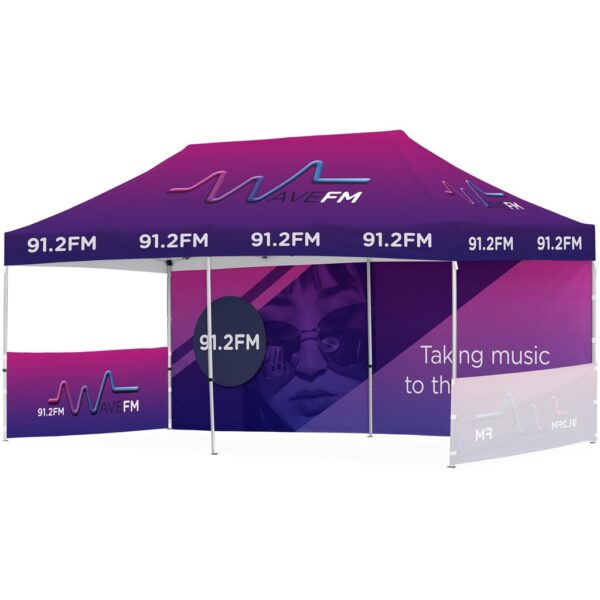 Ovation Sublimated Gazebo 6m X 3m – 1 Long Full-Wall Skin – 2 Short Half-Wall Skins Outdoor products DisplayPilot