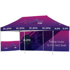 Ovation Sublimated Gazebo 6m X 3m – 1 Short Half-Wall Skin – 1 Long Full-Wall Skin Outdoor products DisplayPilot