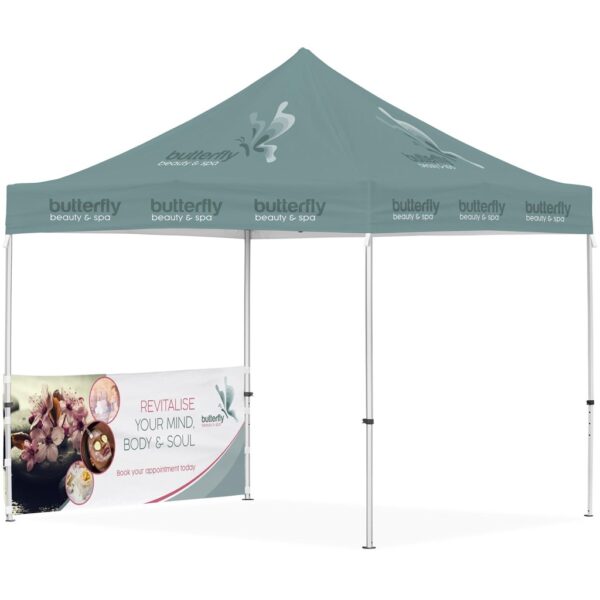 Ovation Sublimated Gazebo 3m X 3m – 1 Half-Wall Skin Outdoor products DisplayPilot