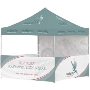 Ovation Sublimated Gazebo 3m X 3m – 3 Half-Wall Skins – 1 Full-Wall Skin Outdoor products DisplayPilot