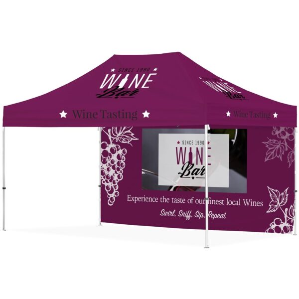 Ovation Sublimated Gazebo 4.5m X 3m – 1 Long Full-Wall Skin Outdoor products DisplayPilot